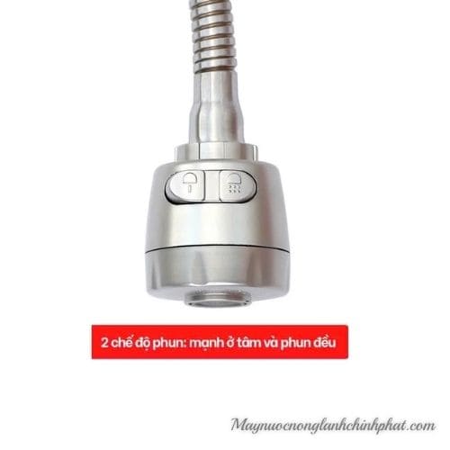 Vòi Rửa Chén Đầu Tăng Áp Thân Uốn Cong Chất Liệu Inox 304