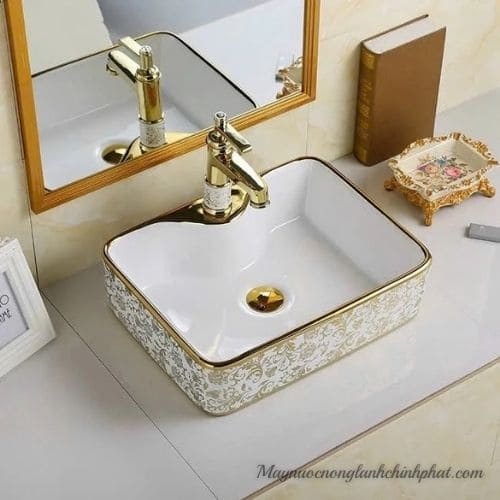 Chậu Rửa Mặt Lavabo Nghệ Thuật Hoa Văn Chinh Phát